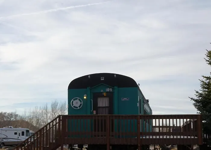 Historic Rail Car On Route 66 Hotel