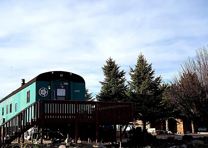 Historic Rail Car On Route 66 Hotel